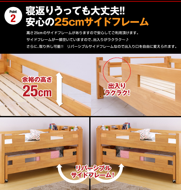 楽天市場】【耐荷重700kg/耐震/業務用可】G☆SOLID 宮付き 二段ベッド 