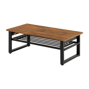 テーブル ナチュラル 折れ脚テーブル LT-4398 幅90cm 折りたたみ可 折りたたみ時 厚み 11.5cm 木目調 ワンルーム サイドテーブル ローテーブル 棚付き トレー付