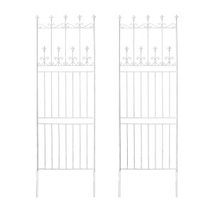 柵 おしゃれ オールドシャトーフェンス220 ハイタイプ 2枚組 ガーデニング 園芸 アイアン 枠 仕切り 目隠し 屋外 クラシカル アンティーク風 ベランダ 薔薇 朝顔