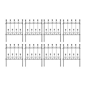 柵 おしゃれ オールドシャトーフェンス ミニタイプ 8枚組 ガーデニング 園芸 アイアン風 枠 仕切り 目隠し 屋外 クラシカル アンティーク風 ベランダ プランター