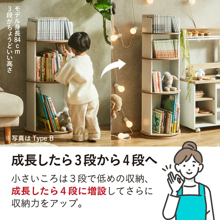 楽天市場】【枚数限定クーポン配布中】【図鑑対応】絵本棚 絵本ラック 