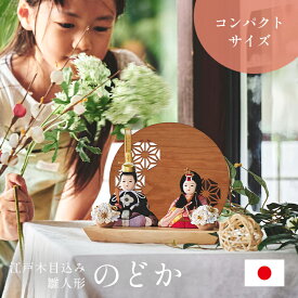 【ポイント9倍!今晩20時開始】雛人形 かわいい コンパクト おしゃれ 木目込み 女の子 ひな人形 ミニ 飾り台 天然木 おひなさま 日本製 親王飾り お雛様 初節句 節句 ギフト 衝立付き台座 木目込雛人形「のどか」3点セット 5色対応