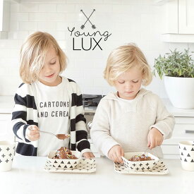 【日本初登場】Young LUX バンブーテーブルウェア ギフトセット 4タイプ対応 キッズ食器 ベビー食器 子供用食器セット モノクローム 食器セット プレート ボウル カップ スプーン フォーク おしゃれ こども 出産祝い ベビーギフト