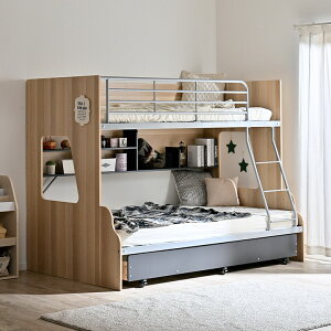 【下段セミダブル】スライド 三段ベッド 3段ベッド Lagos(ラゴス) 3色対応 キャスター付き 親子ベッド 親子二段ベッド 親子2段ベッド 親子三段ベッド 親子3段ベッド 木製 スチール パイプ 子供