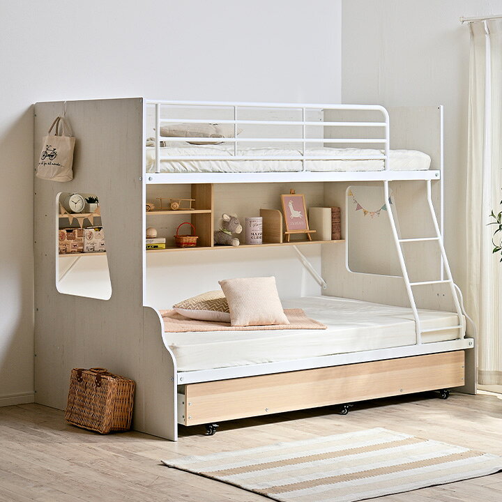 楽天市場】【P10倍！要エントリー】【下段セミダブル】スライド 三段 