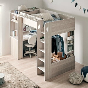 【ポイント9倍!今晩20時開始!】システムベッド ハイタイプ ロフトベッド シングルサイズ デスク付き Ruth(ルース) 3色対応 システムデスク すのこベット シングルベッド おしゃれ 学習机 勉