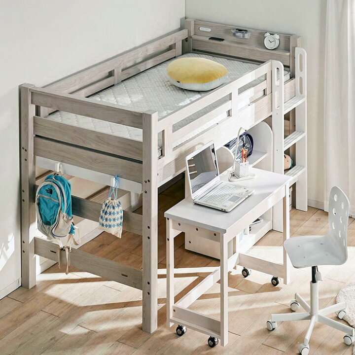 楽天市場】【特許構造】宮付き ロフトベッド eeny(イーニー) Low desk+ 