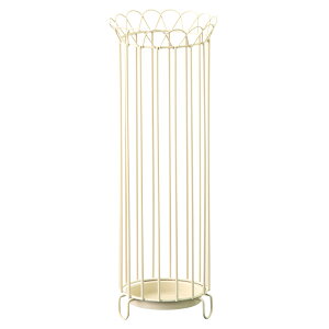 【ポイント7倍!30日限定】傘立て アンブレラスタンド 傘たて ブラウン アイボリー 玄関収納 かさ立て スチール製 丸型 屋内 屋外 エントランス 2色対応 AKB-407 コンパクト シンプル わくわく