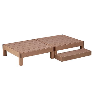 【ポイント7倍!30日限定】ウッドデッキ デッキ縁台 ステップ セット ベンチ 人工木 木製 置くだけ おしゃれ シンプル 庭 屋外 テラス エクステリア ガーデニング アウトドア ホームパーティ