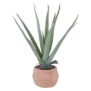 人工観葉植物 フェイクグリーン アロエ S セメントポット 卓上 人工植物 観葉植物 おしゃれ フェイク 造花 グリーン インテリア わくわくランド