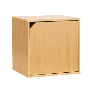 【組み合わせ自由/スタッキング可能】キューブボックス 扉付タイプ 単品 3色対応 収納家具 収納BOX 正方形 カラーボックス スタッキングボックス ディスプレイラック 木製 シンプル おしゃ