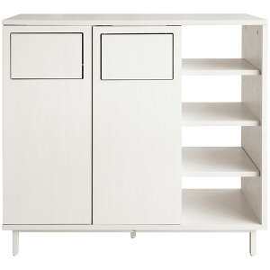 【ポイント9倍!今晩20時開始!】カウンターダストボックス 幅90cm Harmoa(ハルモア) 3色対応 キッチンカウンター キッチンボード ゴミ箱 45L 2連式 プッシュ扉 収納棚 ラック 食器 調理器具 キッ