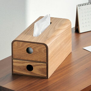 高級材突板使用 MOKUREN(モクレン) ティッシュケース RF-011WN RF-011NA ウォールナット タモ ティッシュカバー ティッシュボックスケース 収納ボックス 小物入れ 引き出し収納 木製 木 北欧 おしゃ