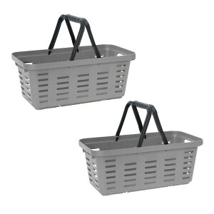 【国産/スタッキング可能/2個セット】POST GENERAL(ポストジェネラル) ヘビーデューティーバスケット ロング 4色対応 カゴ バスケット バッグ ストレージ お買い物 ショッピング 収納 雑貨 プラ