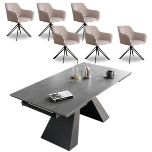 Jݒut L^Cv Z~bN _CjOe[uZbg 6l| ]`FA Lk 6lp Zl| _  160cm 236cm 7_Zbg _CjOZbg  He[u