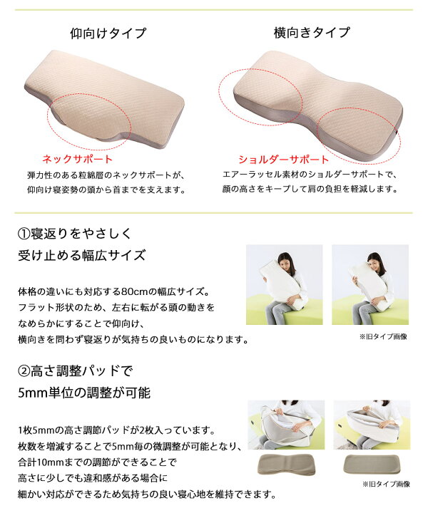 楽天市場】【枕 PILLOW by Active Sleep 仰向けタイプ 横向きタイプ 