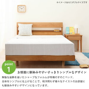 楽天市場 小物が置ける便利な宮付きアルダー材の木製すのこベッド ダブルサイズポケットコイルマット付一人用 国内生産 オシャレ お洒落 和室 洋室 和風 洋風 新生活 一人暮らし 新婚 ダブル マットレス付 家具の里