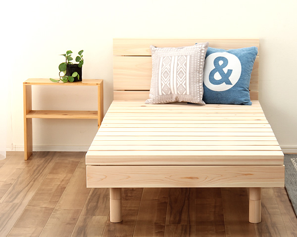 楽天市場】床高を変えられる宮付きひのき材の木製すのこベッド 