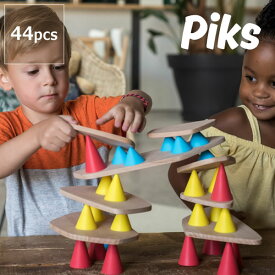 Piks（ピクス）ミディアム・キット数量限定 クリエイティブカード付積み木 積木 つみ木 ゲーム 知育玩具 知育おもちゃ 教育 脳トレ 想像力 創造力 集中力 バランス感覚 父の日 父の日ギフト