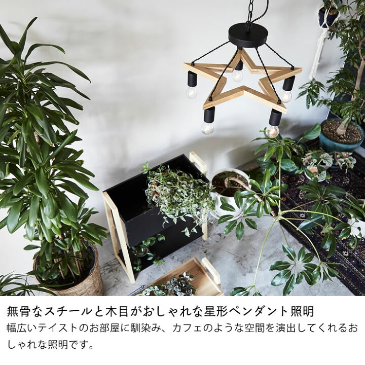 楽天市場】【電球プレゼント】BRID（ブリッド） 5灯ウッド スター型 