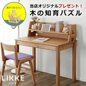 奥行きサイズを拡張できる学習机 ・ 学習デスク 2点セット100cm幅(デスク+上棚)LIKKE(リッケ) デスクセット 堀田木工所 ペントレイ 勉強机 国産 コンパクト シンプル 天然木 女の子 男の子 子供 大人 おしゃれ 北欧 リビング学習 在宅勤務 かわいい 机上ラ