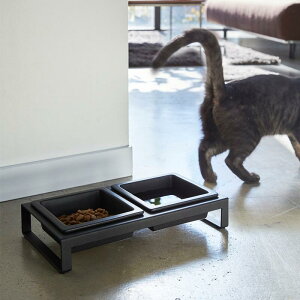 山崎実業(ヤマザキジツギョウ)ペットフードボウルスタンドセット tower(タワー)ペット用品 給水器 給餌器 食器 食器台 テーブル 雑貨 ギフト 贈り物