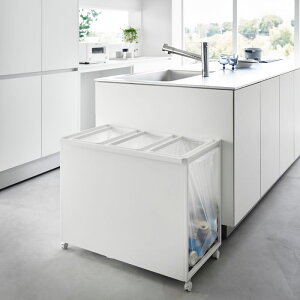 山崎実業(ヤマザキジツギョウ)目隠し分別ダストワゴンtower(タワー) 45L 2分別・3分別※代引き不可 ゴミ箱 ごみ箱 ダストボックス 収納 インテリア小物 リビング キッチン 雑貨