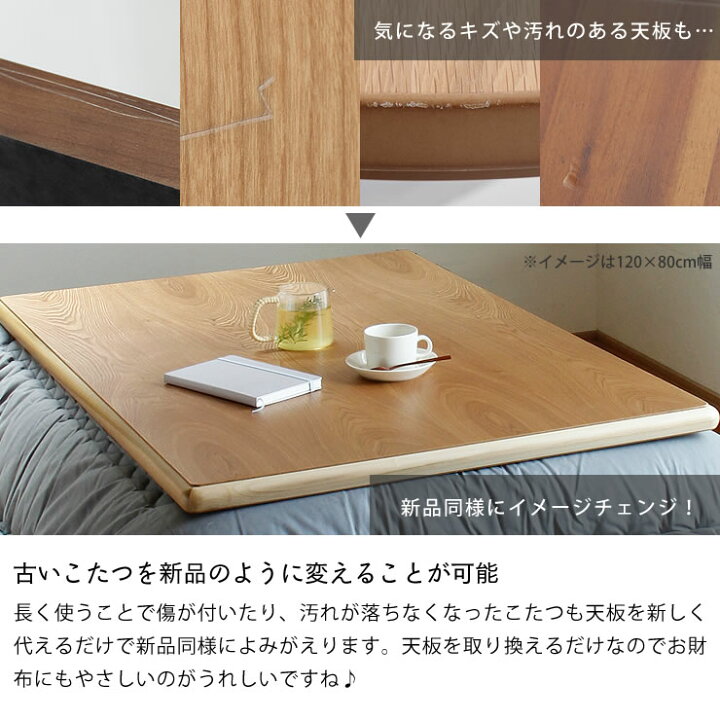 楽天市場】コタツ天板・こたつ天板単品長方形 120cm幅・150cm幅・180cm 