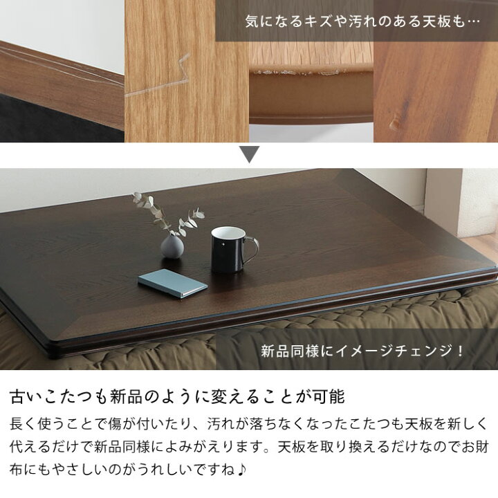 楽天市場】コタツ天板・こたつ天板単品長方形 120cm幅・150cm幅・180cm 