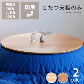 コタツ天板・こたつ天板単品円形 90cm丸・110cm丸・120cm丸木製（サクラ材/ウォールナット材）　※キャンセル不可 こたつ用天板 コタツ用天板 こたつ板 こたつテーブル テーブル天板 炬燵 火燵 取替え 取り替え 交換用 新調 模様替え 家具調 シンプル おしゃれ
