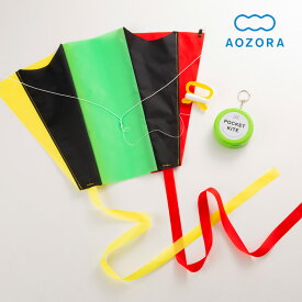【5と0のつく日限定！最大5000円OFFクーポン配布中】AOZORA（あおぞら）ポケットカイト クリスマス クリスマスプレゼント pocketkite コンパクト ポケットサイズ 折りたたみ 携帯 骨なし 凧あげ 凧上げ たこ タコ ケース付き レジャー アウトドア 公園 ピクニック