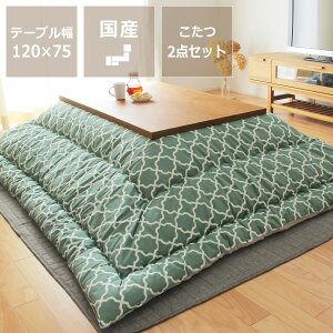 【5と0のつく日限定!最大5000円OFFクーポン配布中】こたつセット こたつ こたつ布団 セット 長方形こたつ こたつ掛け布団 2点セット 120cm幅 送料無料 コタツ 炬燵 木製こたつ こたつセット テ