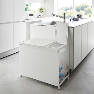 山崎実業(ヤマザキジツギョウ)蓋付き目隠し分別ダストワゴンtower(タワー) 45L 3分別※代引き不可 ゴミ箱 ごみ箱 ダストボックス 収納 インテリア小物 リビング キッチン 雑貨