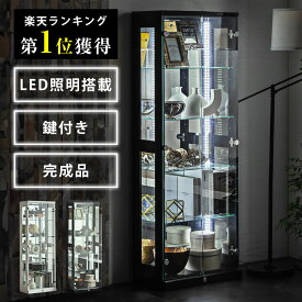 【4/25限定】10%OFFクーポン コレションケース 完成品 LEDライト標準装備 ガラスケース コレクションボード フィギュアケース 背面ミラー付き 幅55cm エース2EX 【ハイタイプ】 鍵付き コレクションボックス ガラス ディス