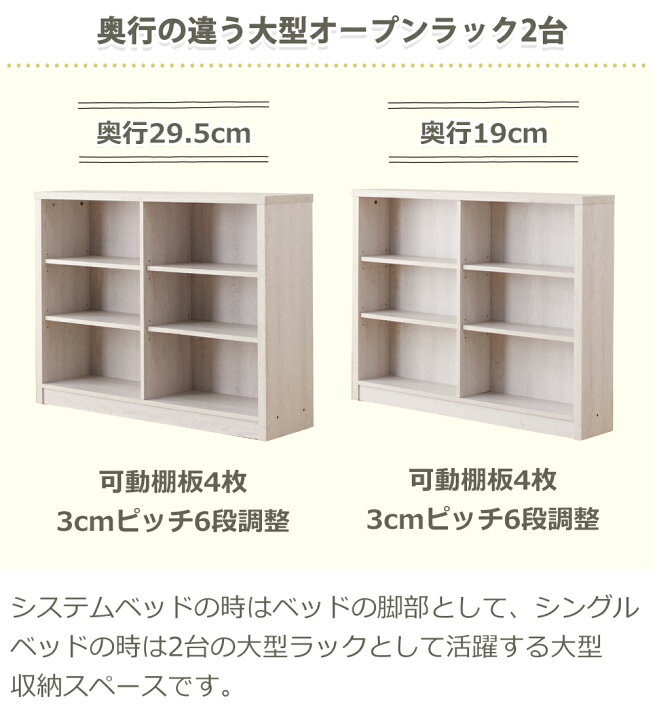 楽天市場】☆決算タイムセール ベッド システムデスクベッド 