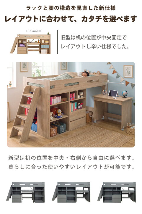 楽天市場】システムベッド 大人 ロータイプ 6点セット ロフトベッド 