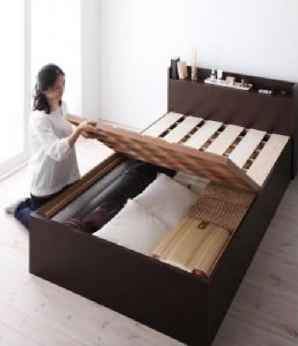 楽天市場】シングルベッド 白 大容量 大型 整理 収納 ベッド用ベッド