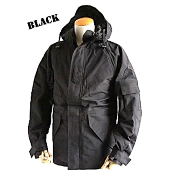 アメリカ軍 ECWC S-1ジャケット／パーカー 【 Lサイズ 】 透湿防水素材 JP041YN ブラック 【 レプリカ 】 黒のサムネイル