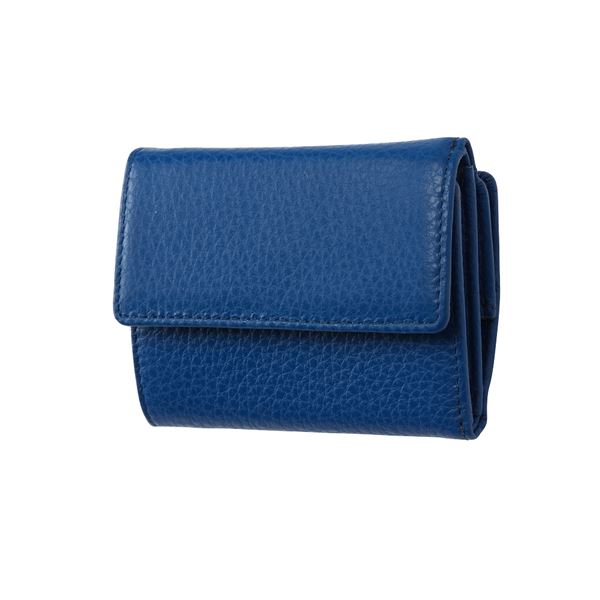 FRUH（フリュー） イタリアンレザー 3つ折り財布 コンパクトウォレット GL032-BL ブルー 青のサムネイル