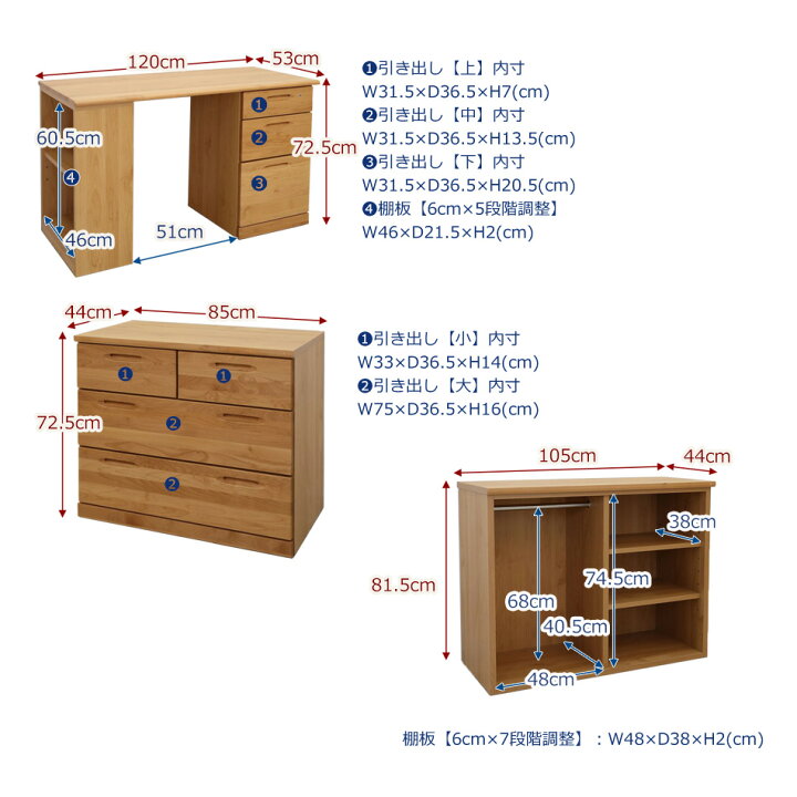 楽天市場】システムベッド 国産 システムデスク ベッド 4点セット 