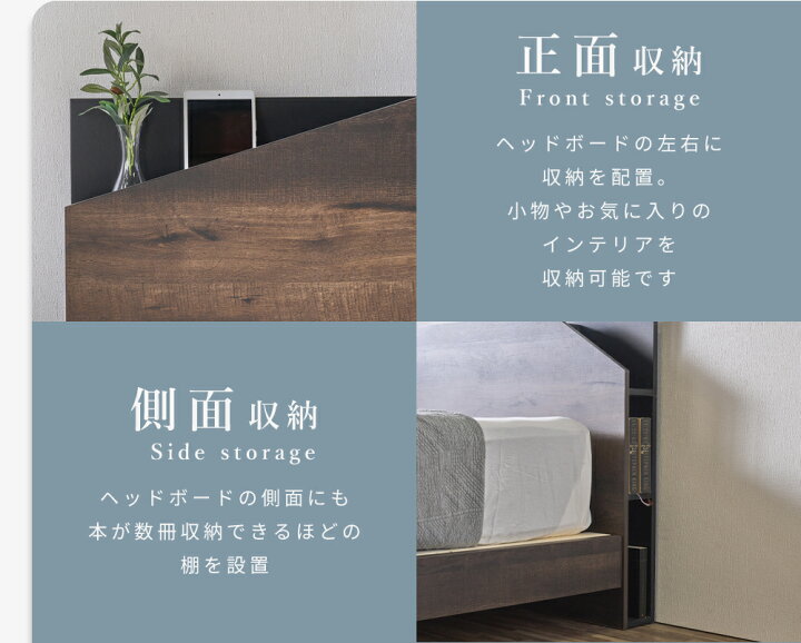 楽天市場】【オプションマットレス付き】 引出付き 引出収納 Kサイズ 