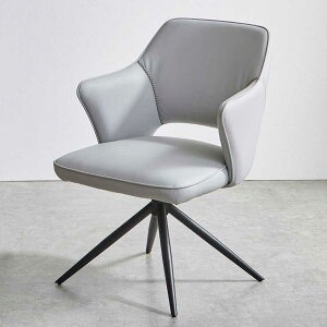 ダイニングチェア チェア 椅子 チェア 高級感 レトロ おしゃれ シンプル 回転式 肘付 PU ダイニングチェア 食卓椅子 ダイニング 食卓 スチール脚 ブラック グレー 黒 人気 オートリターン 北