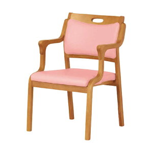 ▼10%OFFクーポン対象 ダイニングチェア 2脚セット 完成品 介護 木製 肘付き 椅子 【送料無料】 Kiara ロータイプ スタッキング 重ねて収納 ハーフアーム 木 ダイニング チ