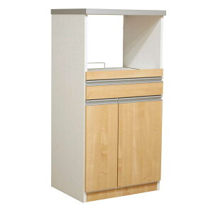 レンジ台 60幅 完成品 米びつ付き レンジボード 食器棚 幅60 コンセント2口 日本製 完成品 【送料無料】 ハーヴェ 米びつ12kg ホワイト 木目 白 カウンター付き 日本国産