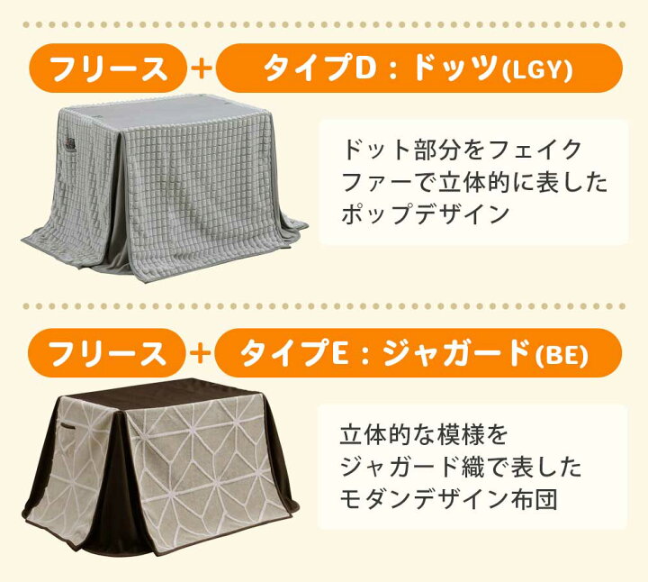 楽天市場】こたつ セット 3点セット 正方形 85×85 ハイタイプ こたつ 