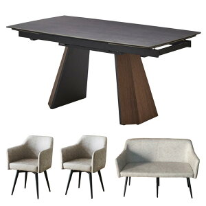 ダイニングセット 4人掛け 4点セット セラミックテーブル 回転椅子 テーブル ダイニングテーブル 北欧 伸縮 チェア2脚 白 伸長式ダイニングテーブル 伸長式 160 220 伸縮 ダイニングチェア ダ