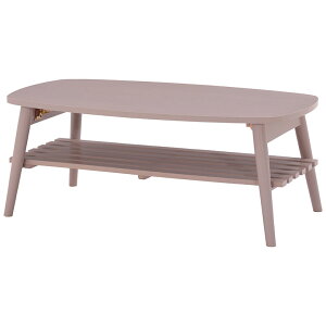 センターテーブル 折りたたみ 折り畳み 幅90cm ローテーブル 棚付き コンパクト 木製 北欧 おしゃれ シンプル コーヒーテーブル リビングテーブル 収納付き ナチュラル ブラウン ピンク 一人