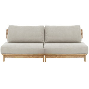3人掛けソファ 幅200cm ゆったり 肘掛けなし アームレスソファ ウッドフレーム アッシュ キャンバス生地 木製フレーム ソファー 3人掛け 北欧 おしゃれ シンプル カジュアル ナチュラル ファ