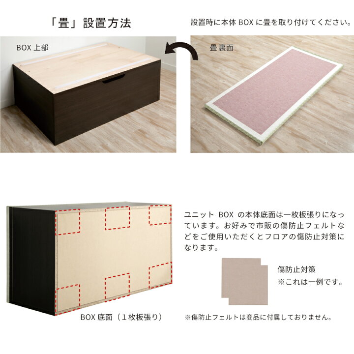 楽天市場】ユニット畳 ミニ1畳 単品1個 高さ33 45cm ヘリ無し へり 