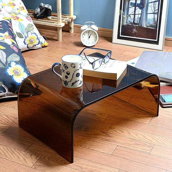 楽天市場】Kuai アクリル ローテーブル 幅45cm Mサイズ テーブル コの  